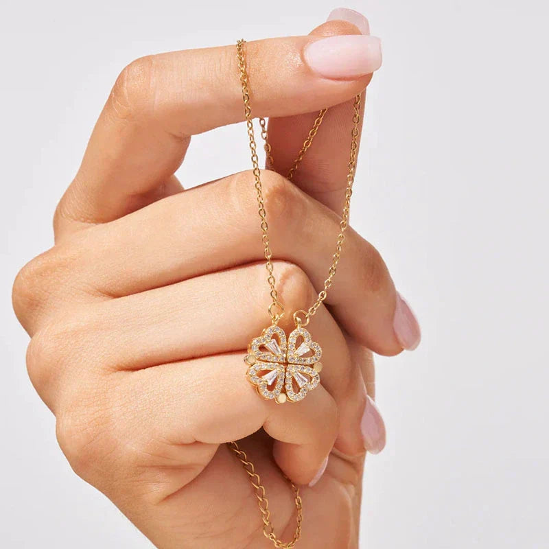 COLLIER COEUR TRÉFLE MAGÉTIQUE - My Store
