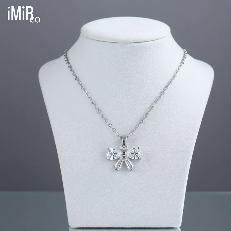 COLLIER NŒUD BRILLANT MINIATURE