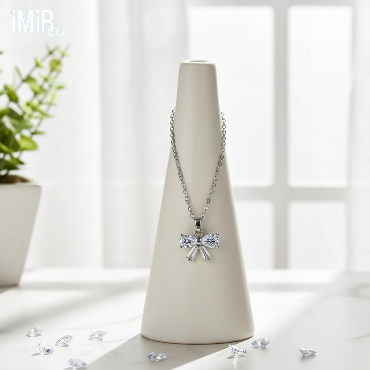 COLLIER NŒUD BRILLANT MINIATURE