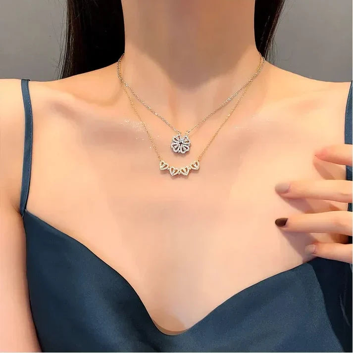 COLLIER COEUR TRÉFLE MAGÉTIQUE - My Store